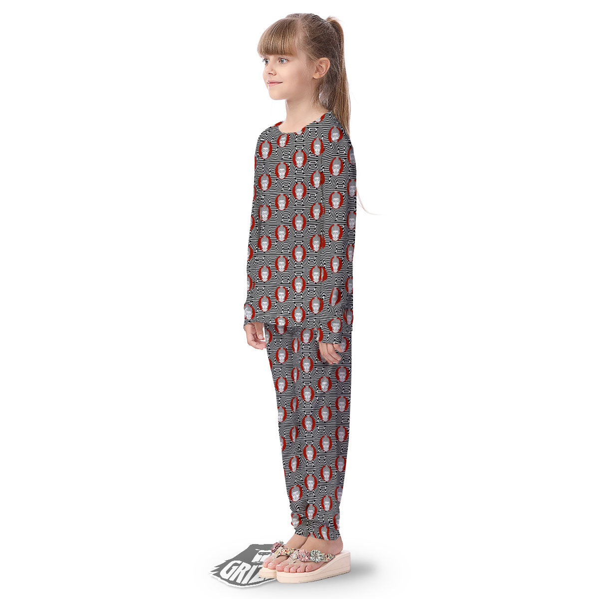 Gautama Buddha Print Pattern Kid's Pajamas-grizzshop