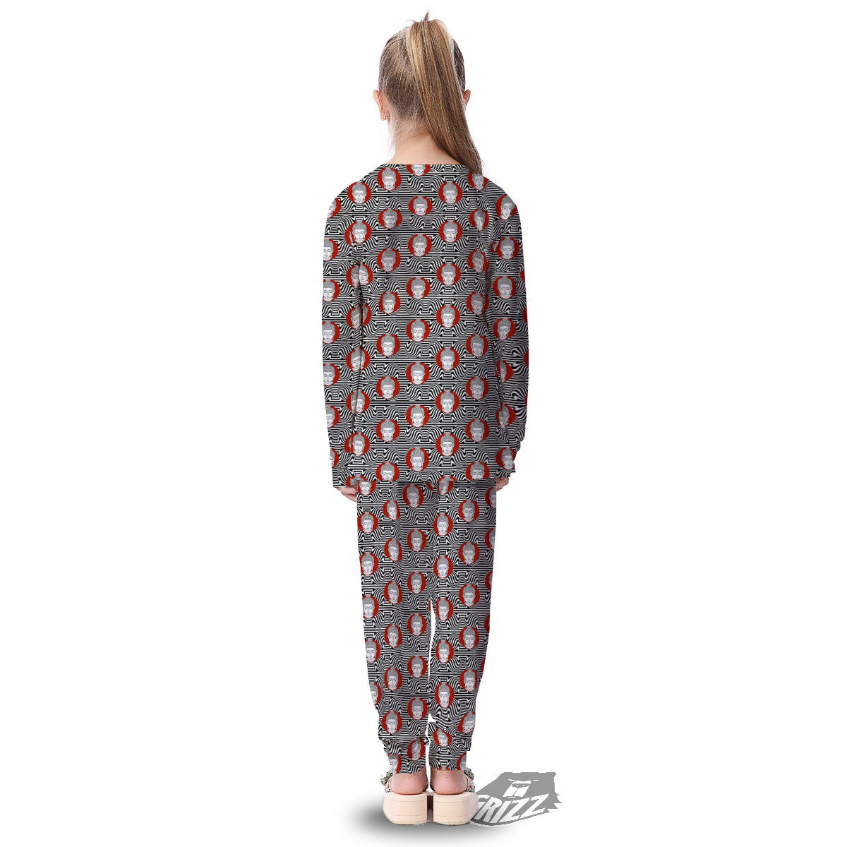 Gautama Buddha Print Pattern Kid's Pajamas-grizzshop