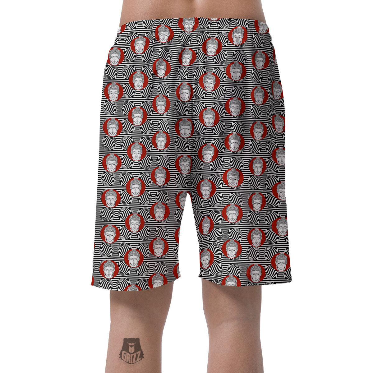 Gautama Buddha Print Pattern Men's Shorts-grizzshop