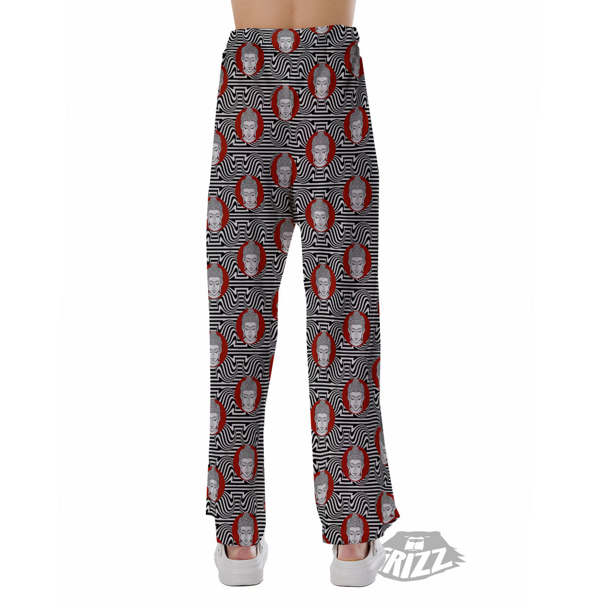 Gautama Buddha Print Pattern Pajama Pants-grizzshop
