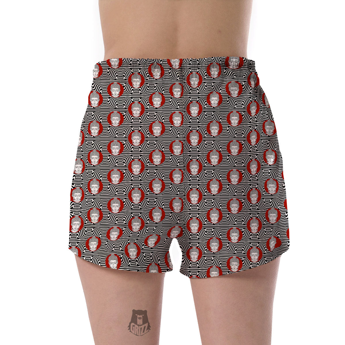 Gautama Buddha Print Pattern Women's Shorts-grizzshop