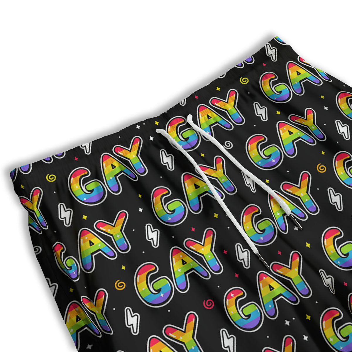 Gay Pride Rainbow Print Pattern Men's Athletic Shorts