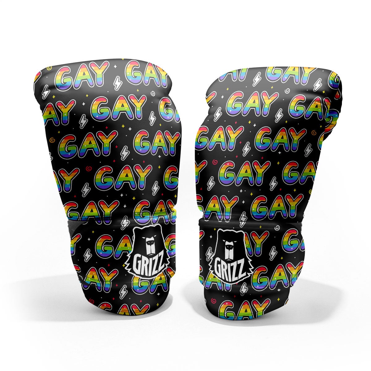 Gay Pride Rainbow Print Pattern Pro Boxing Glove