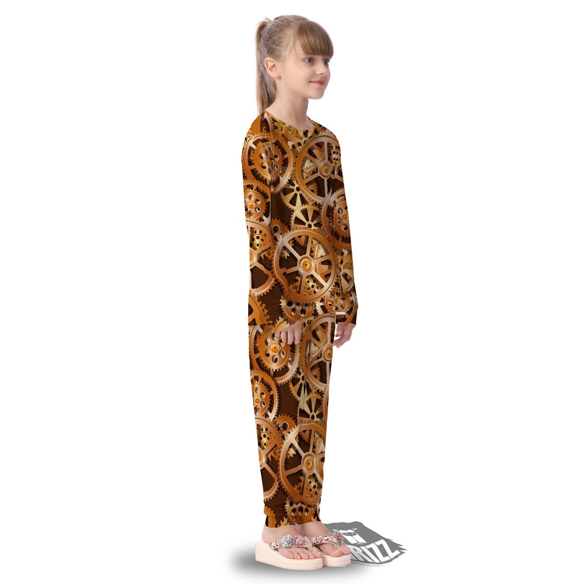Gears And Steampunk Cogs Print Kid's Pajamas-grizzshop