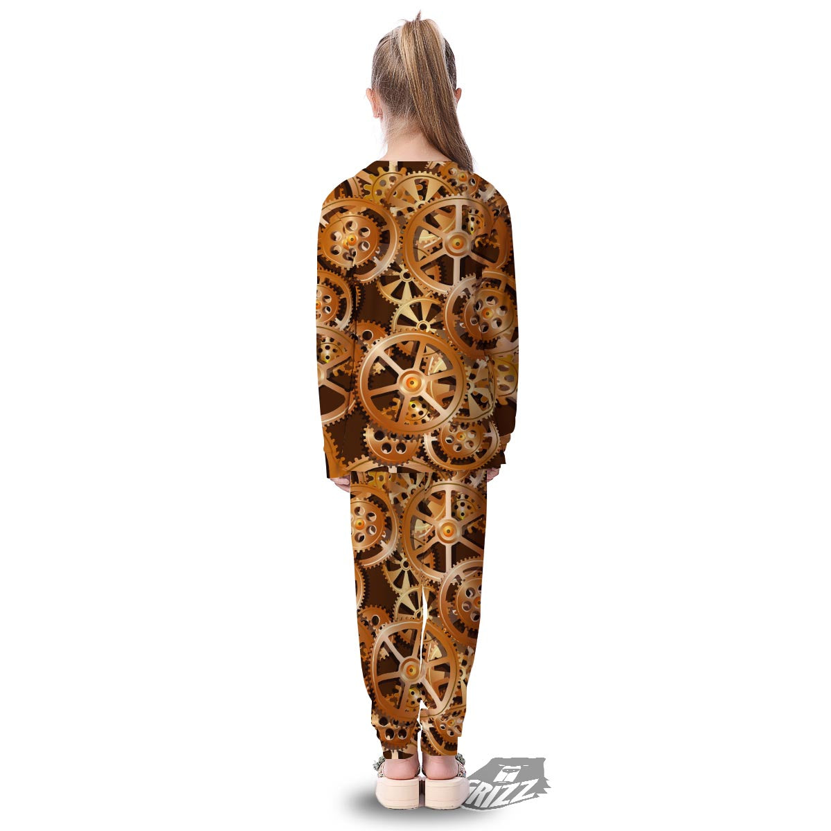 Gears And Steampunk Cogs Print Kid's Pajamas-grizzshop