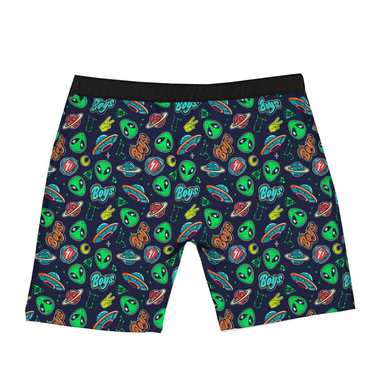 Geen Alien Ufo In Space Print Pattern Boxer Briefs-grizzshop