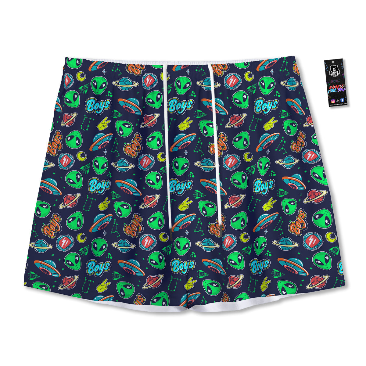 Green And Red Line Plaid Print Pattern Mesh Shorts