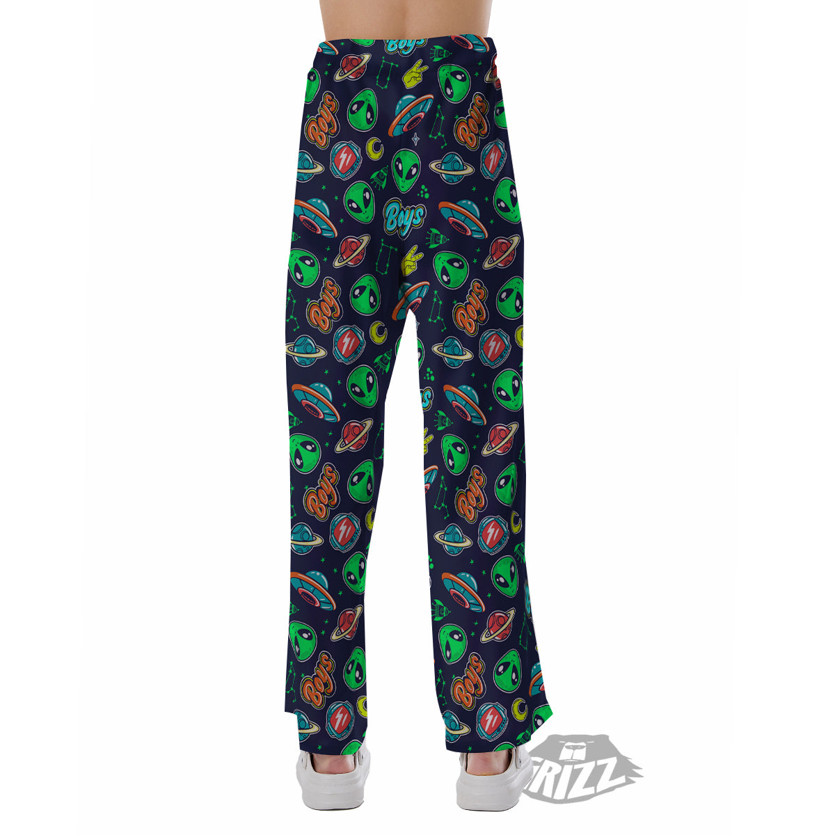 Geen Alien Ufo In Space Print Pattern Pajama Pants-grizzshop