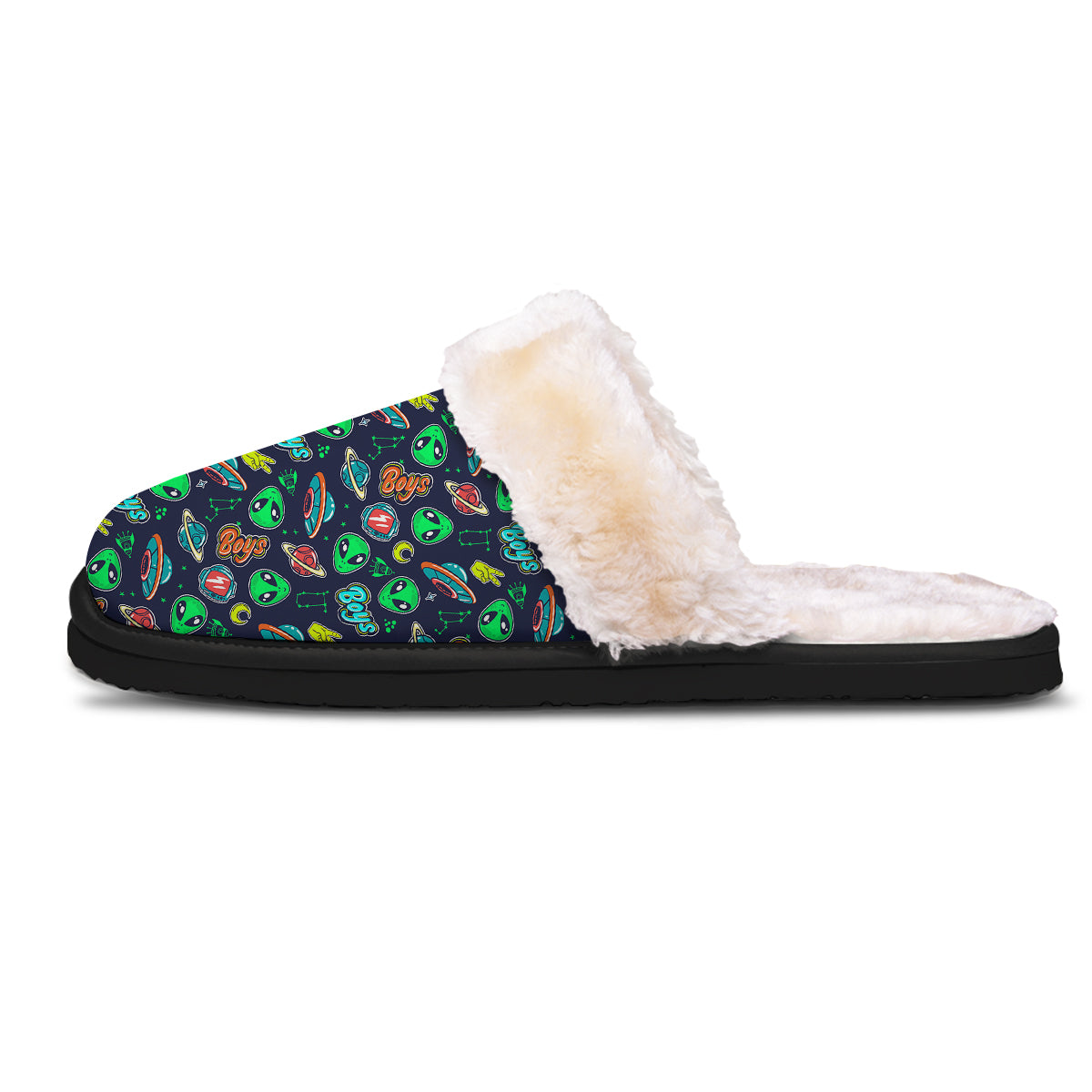 Geen Alien Ufo In Space Print Pattern Slippers-grizzshop
