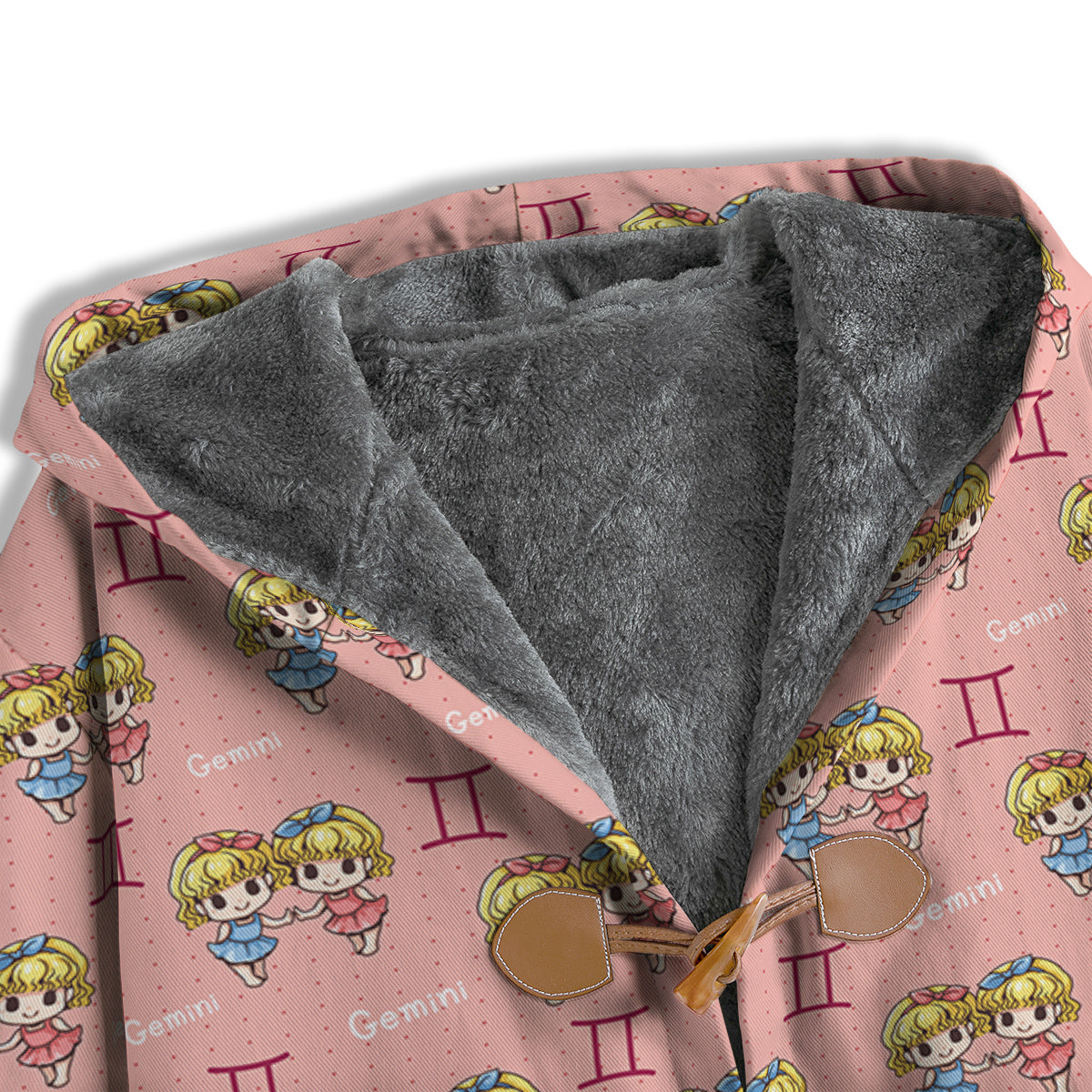 Gemini Cute Cartoon Print Pattern Men's Windbreaker Jacket-grizzshop