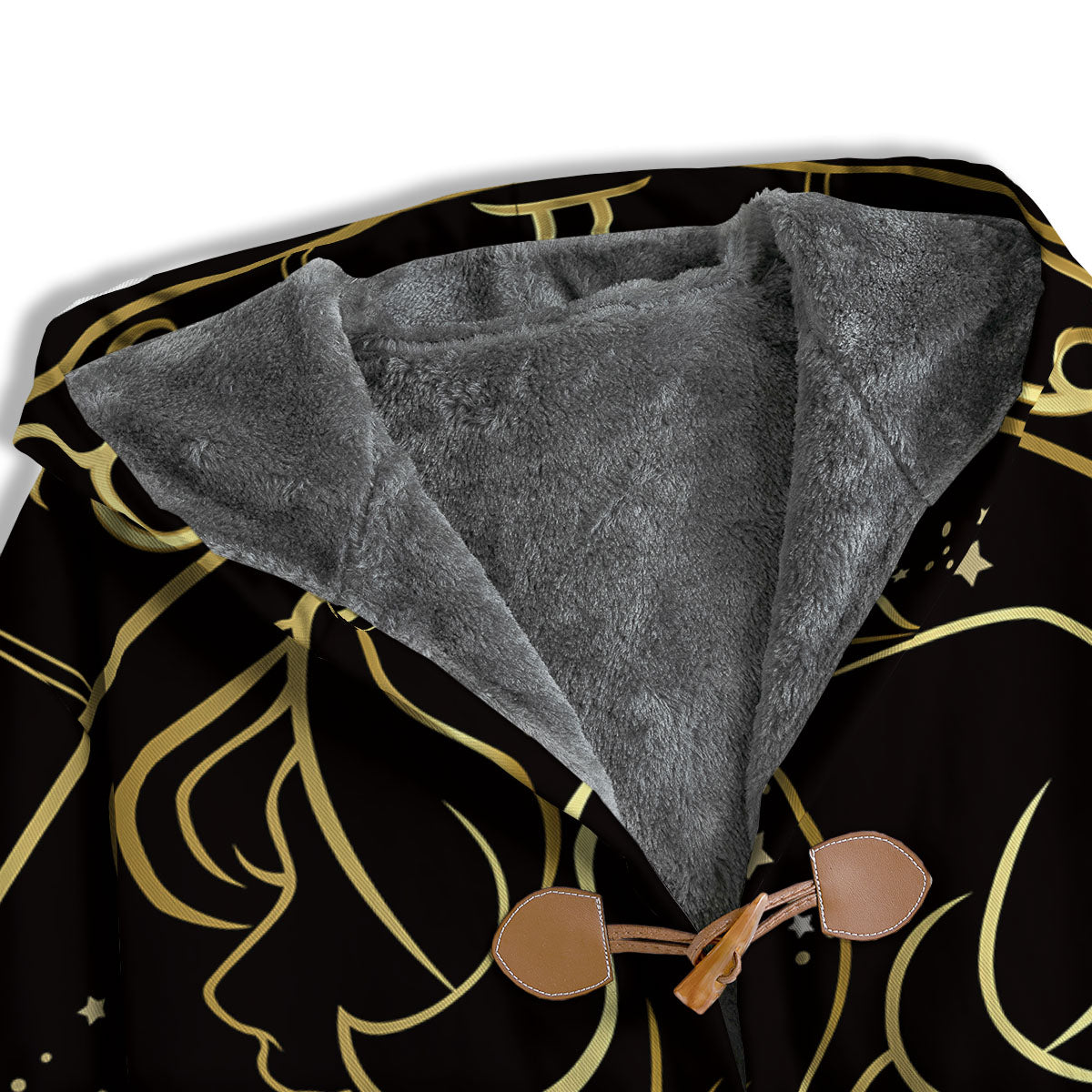 Gemini Sign Black And Gold Print Men's Windbreaker Jacket-grizzshop