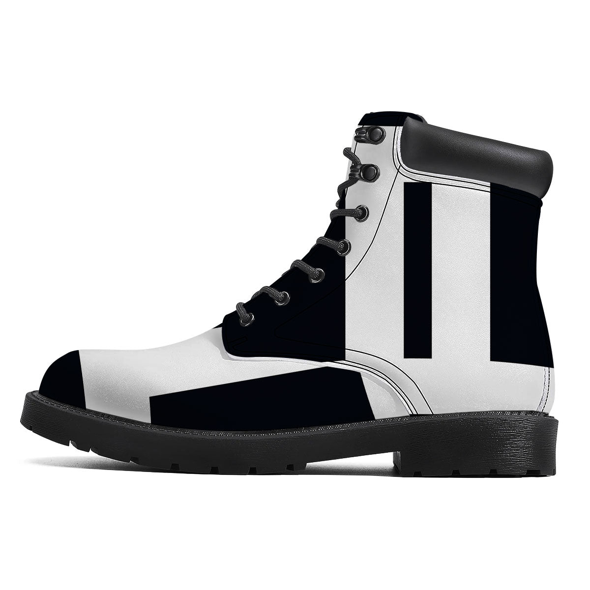 Gemini Sign White And Black Print Boots-grizzshop