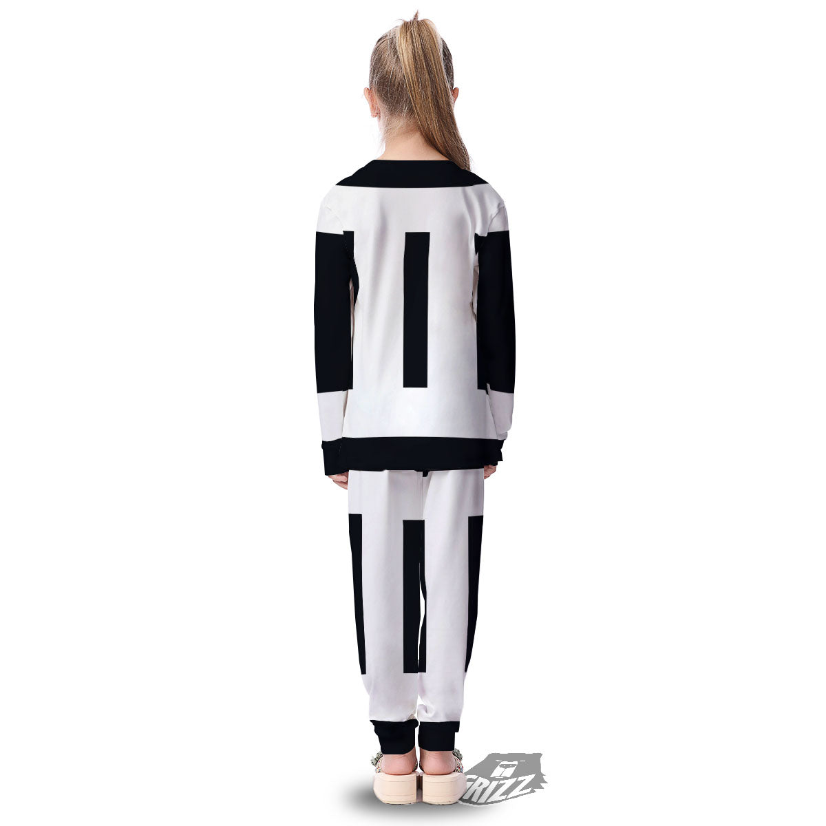 Gemini Sign White And Black Print Kid's Pajamas-grizzshop