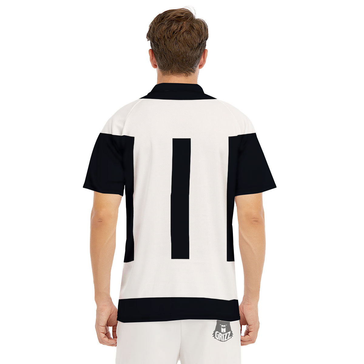 Gemini Sign White And Black Print Men's Golf Shirts-grizzshop