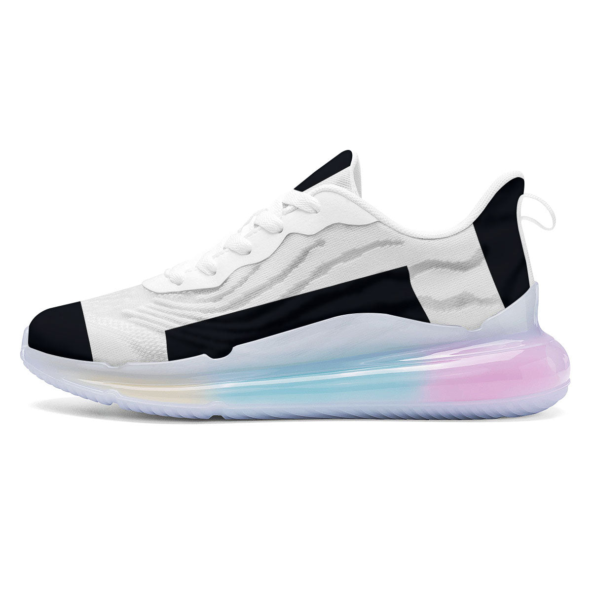 Gemini Sign White And Black Print Running Sneakers-grizzshop