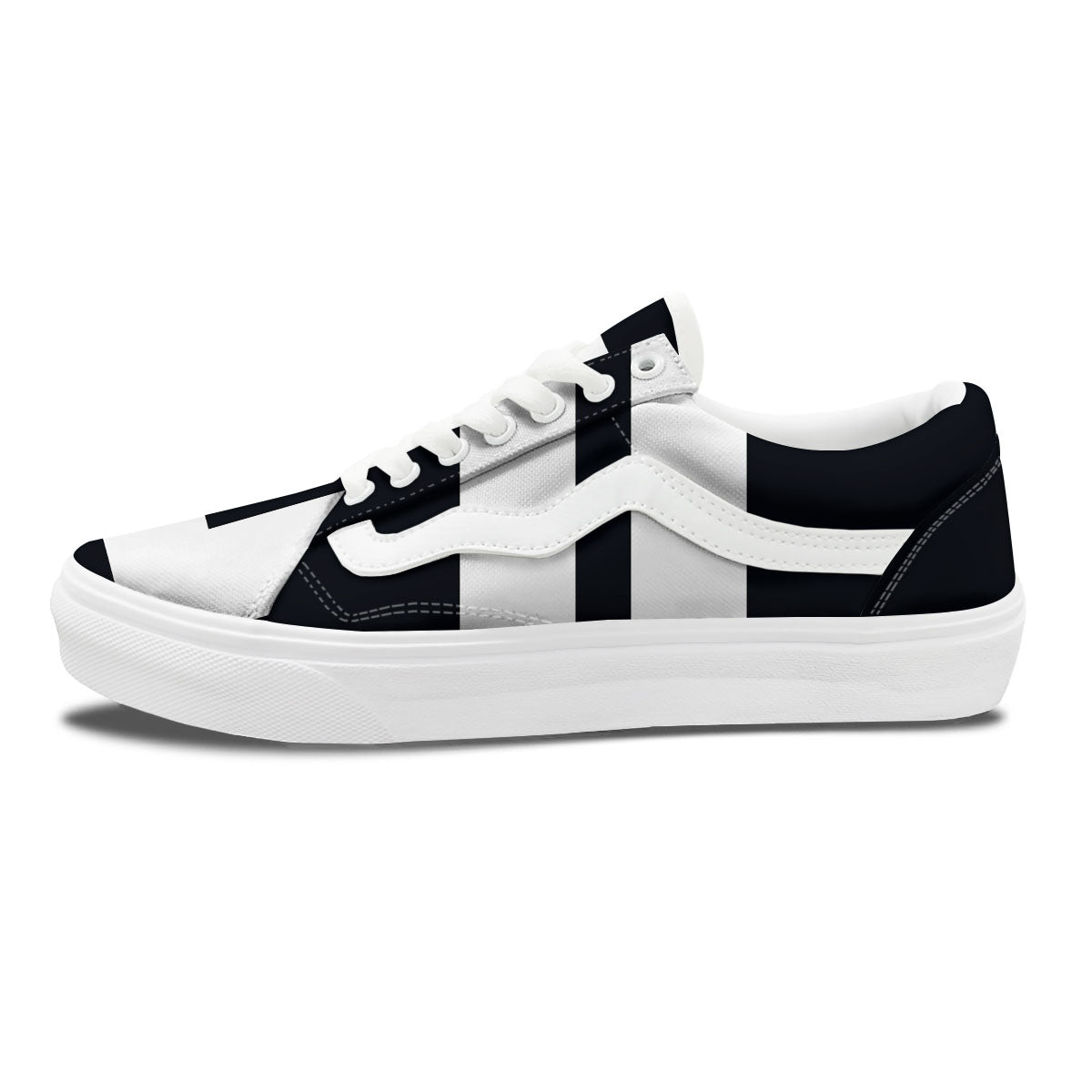 Gemini Sign White And Black Print Skate Shoes-grizzshop