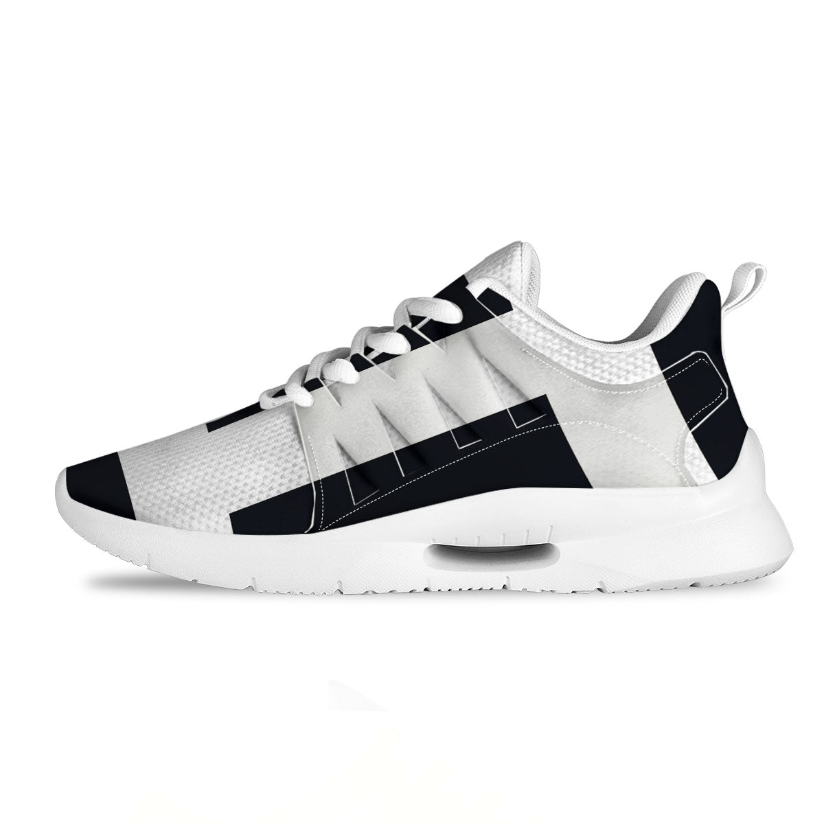 Gemini Sign White And Black Print Tennis Shoes-grizzshop