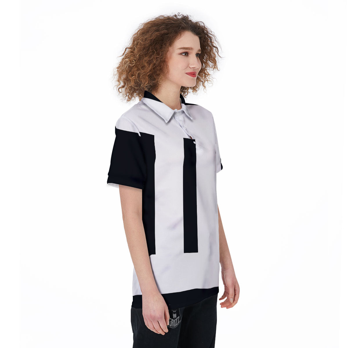 Gemini Sign White And Black Print Women's Golf Shirts-grizzshop