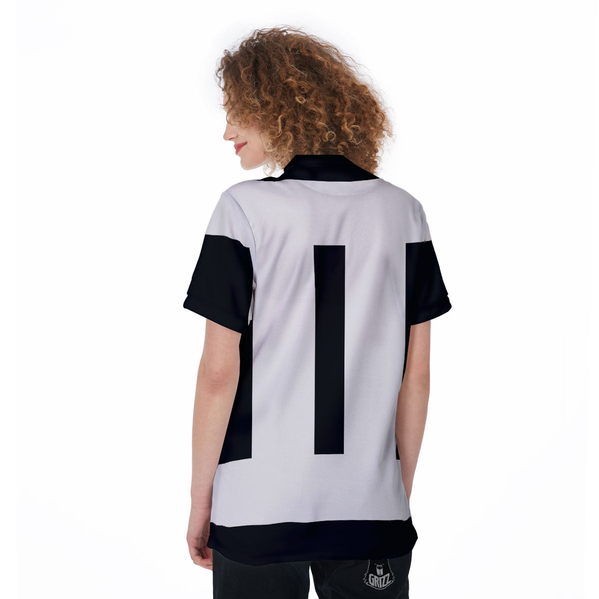 Gemini Sign White And Black Print Women's Golf Shirts-grizzshop