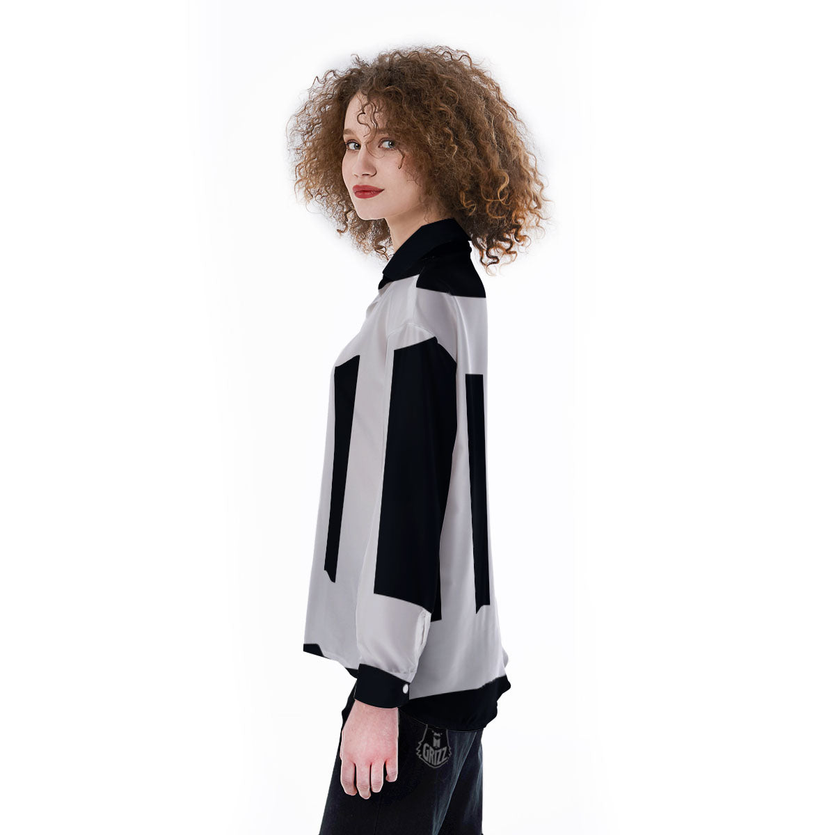 Gemini Sign White And Black Print Women's Long Sleeve Shirts-grizzshop