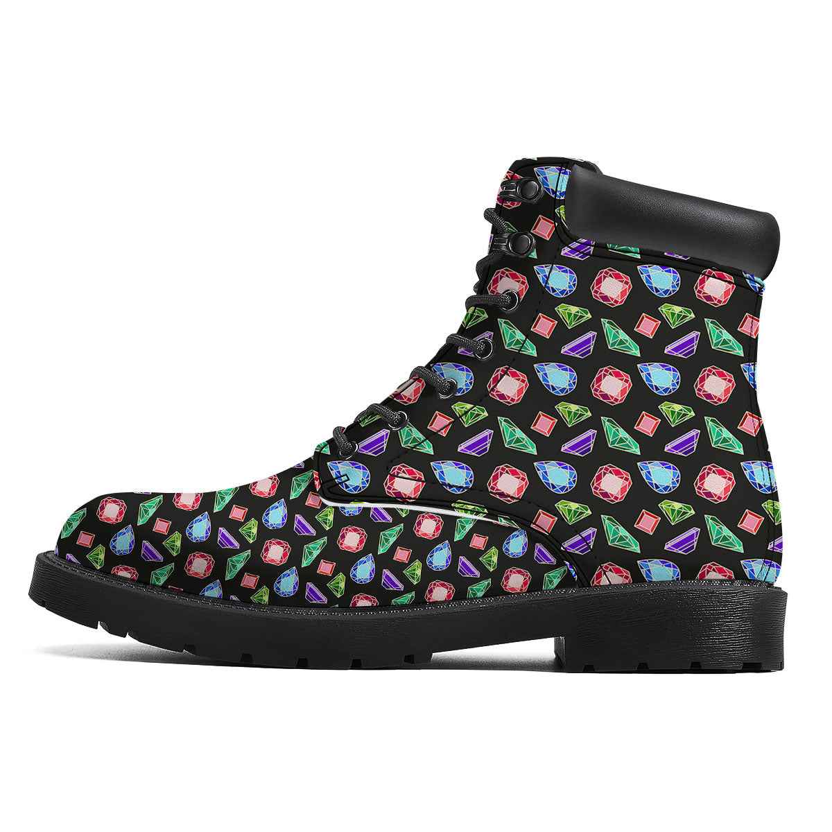 Gems Diamond Print Boots-grizzshop
