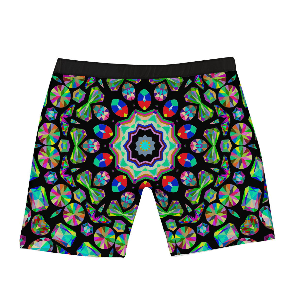 Gems Kaleidoscope Colorful Print Boxer Briefs-grizzshop