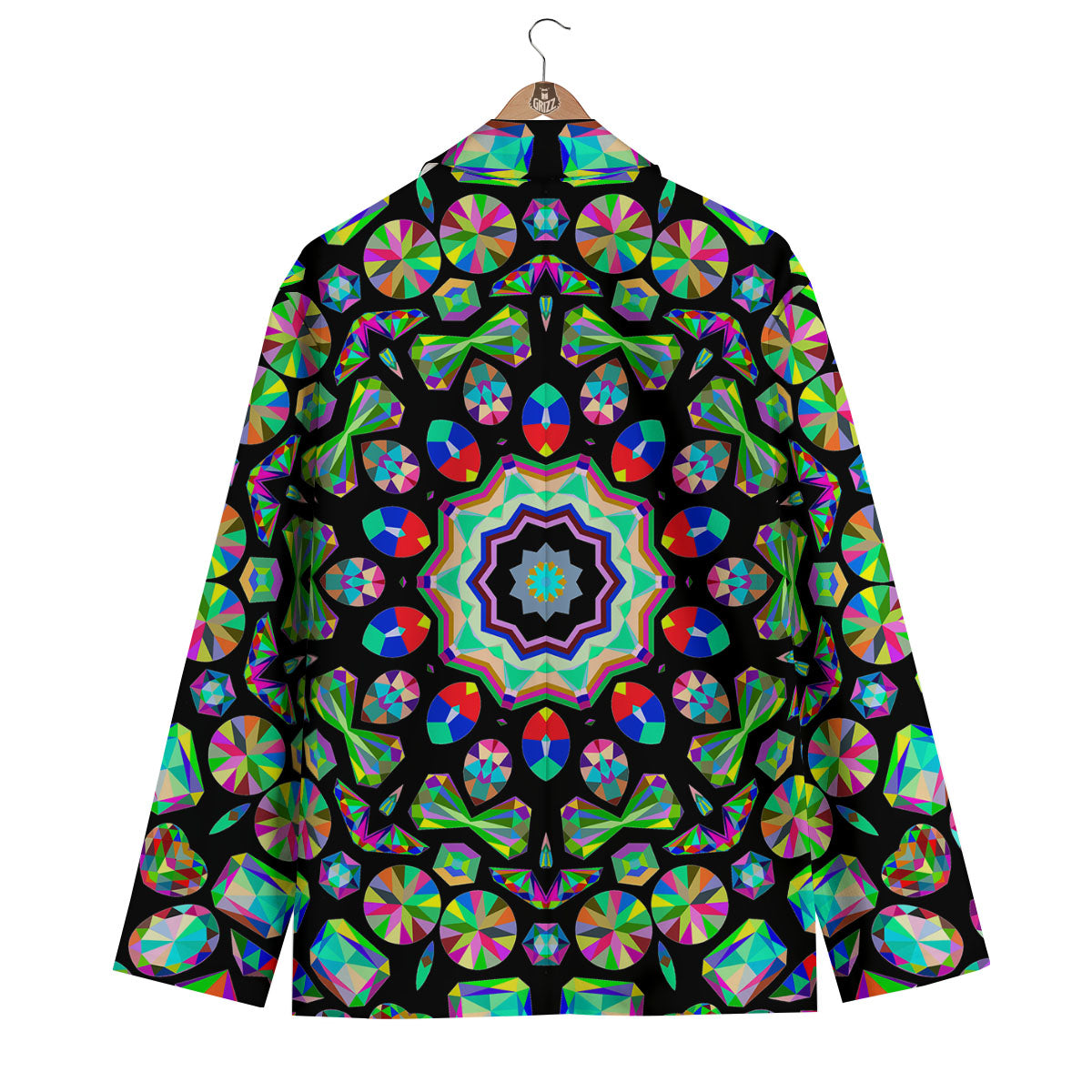 Gems Kaleidoscope Colorful Print Men's Blazer-grizzshop