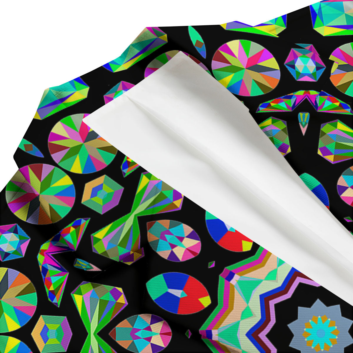 Gems Kaleidoscope Colorful Print Men's Blazer-grizzshop