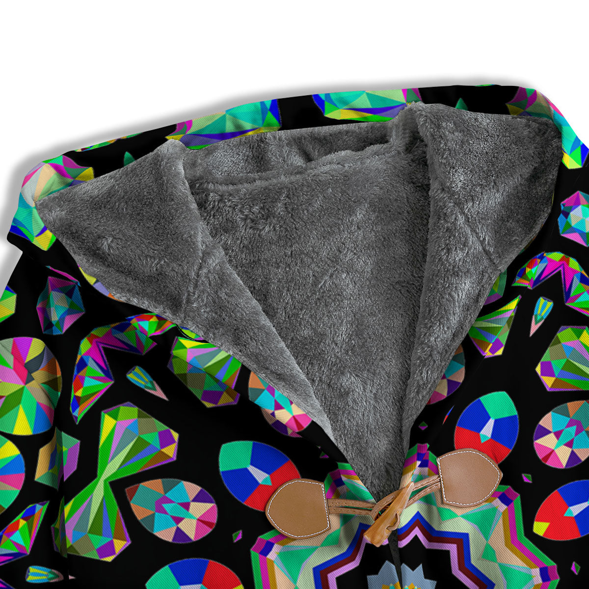 Gems Kaleidoscope Colorful Print Men's Windbreaker Jacket-grizzshop