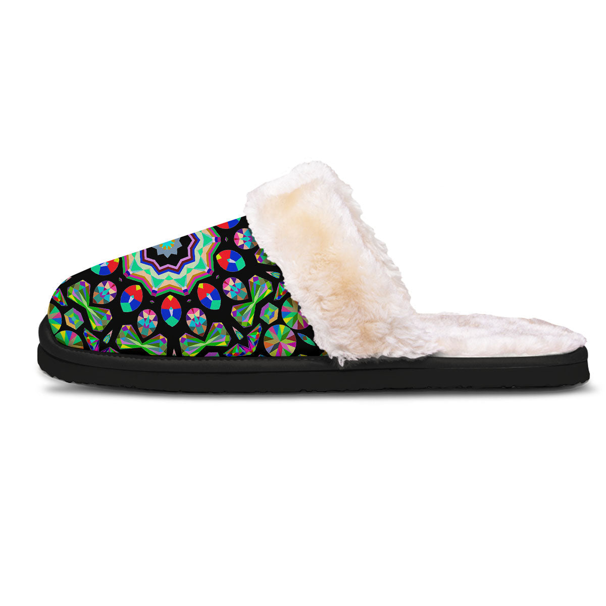 Gems Kaleidoscope Colorful Print Slippers-grizzshop