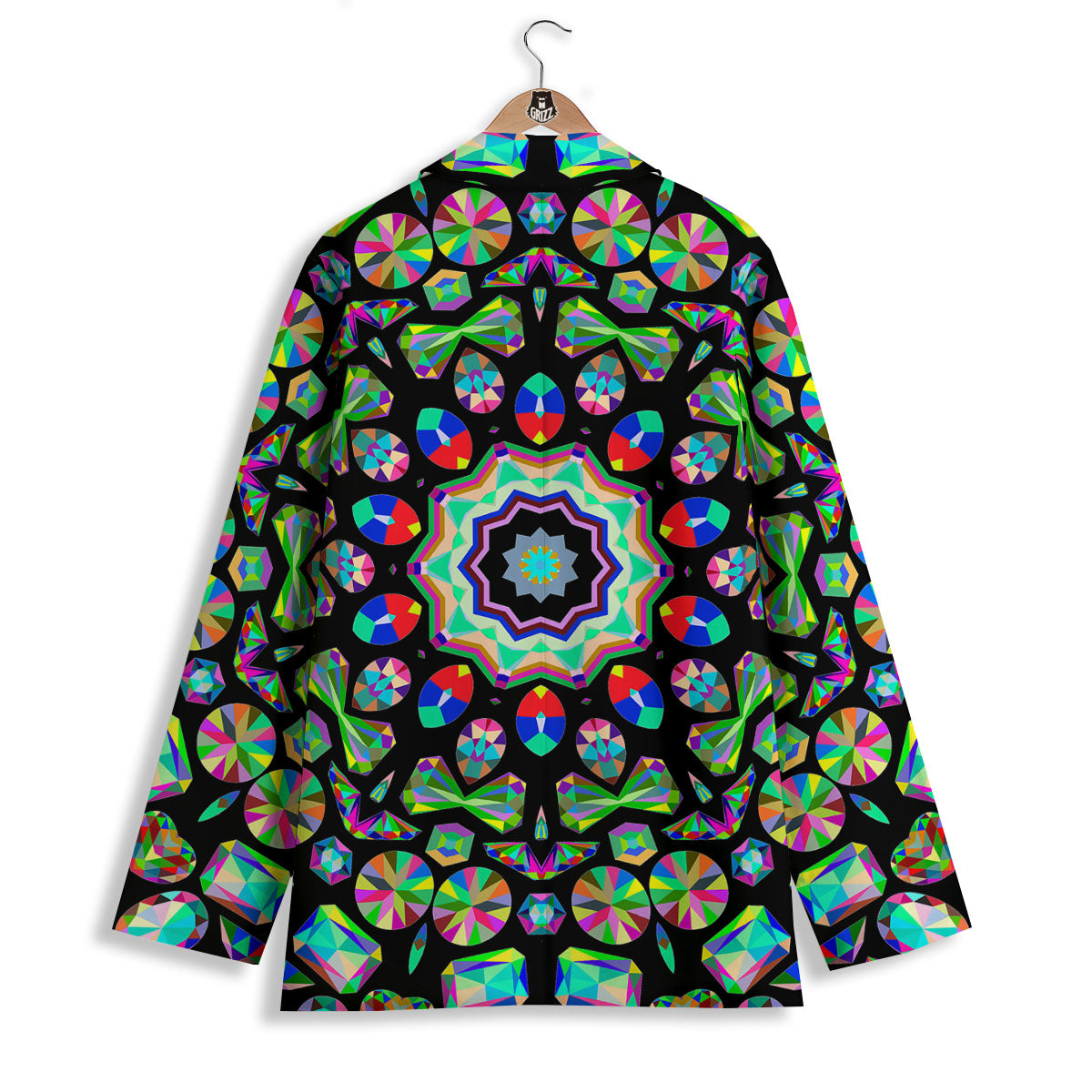 Gems Kaleidoscope Colorful Print Women's Blazer-grizzshop