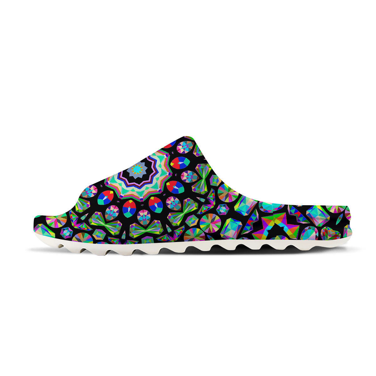 Gems Kaleidoscope Colorful Print Sandals-grizzshop