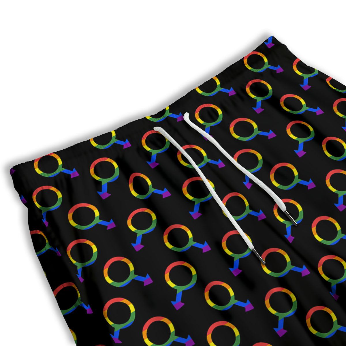 Happy Llama Print Pattern Men's Athletic Shorts