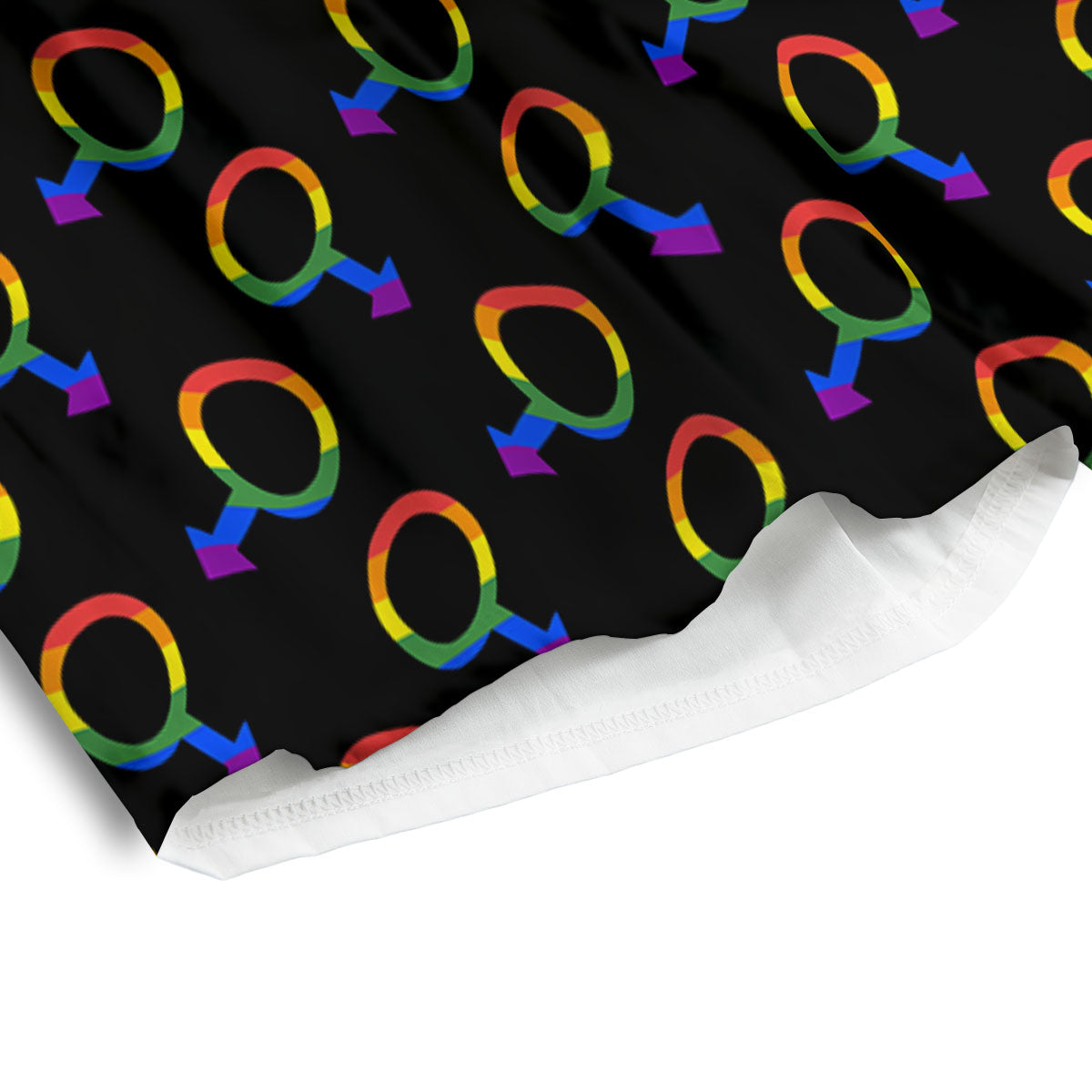 Happy Llama Print Pattern Men's Athletic Shorts