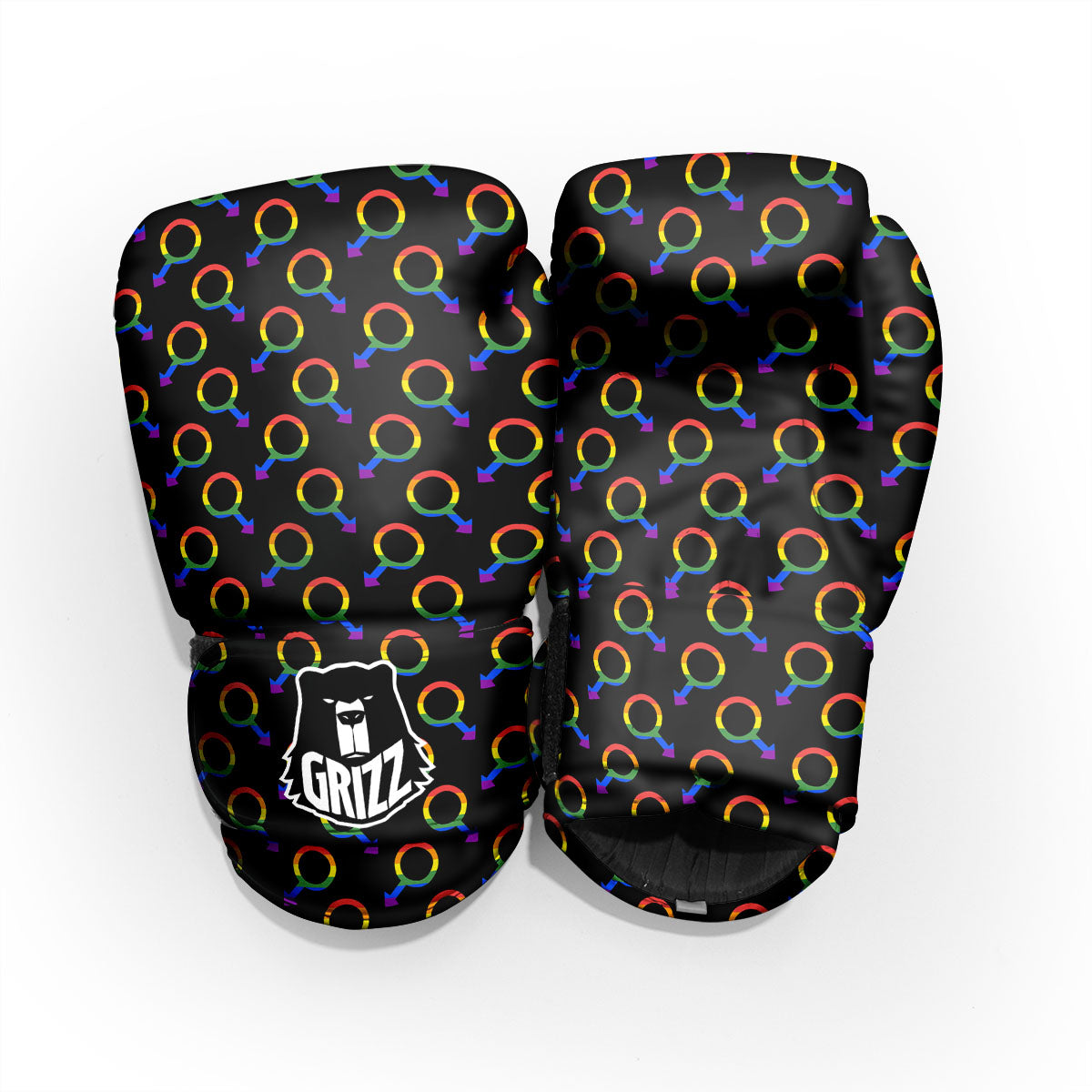 Gender Symbol Gay Pride Print Pattern Pro Boxing Glove