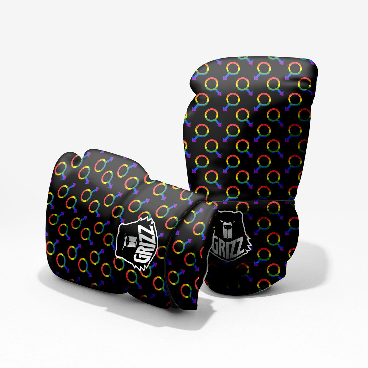 Gender Symbol Gay Pride Print Pattern Pro Boxing Glove