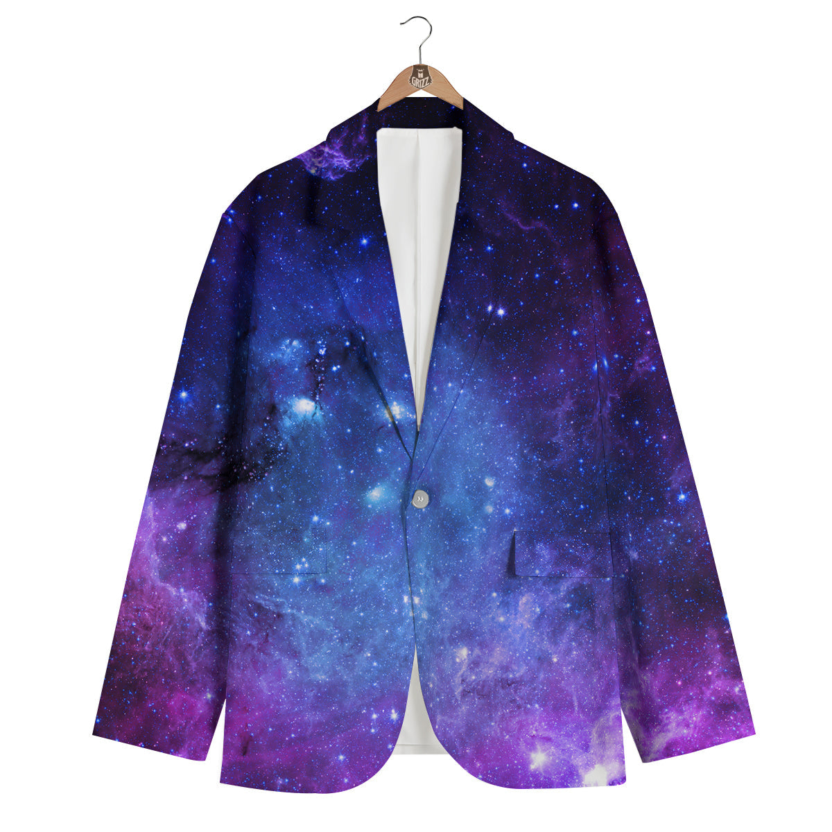 Geomagnetic Storm Galaxy Space Print Men's Blazer-grizzshop
