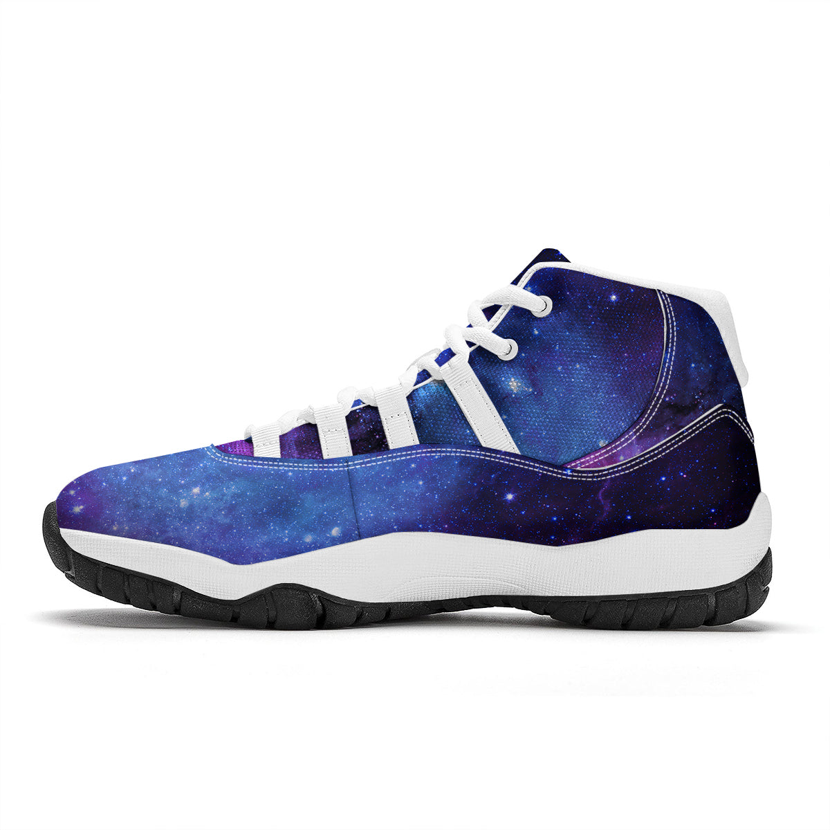Geomagnetic Storm Galaxy Space Print White Bball Shoes-grizzshop
