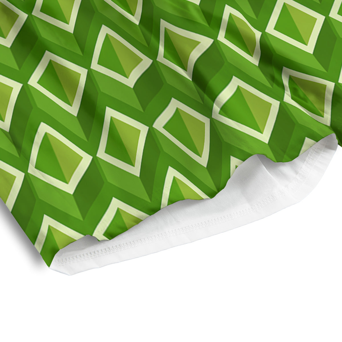 Geometric 3D Bamboo Print Pattern Men's Athletic Shorts