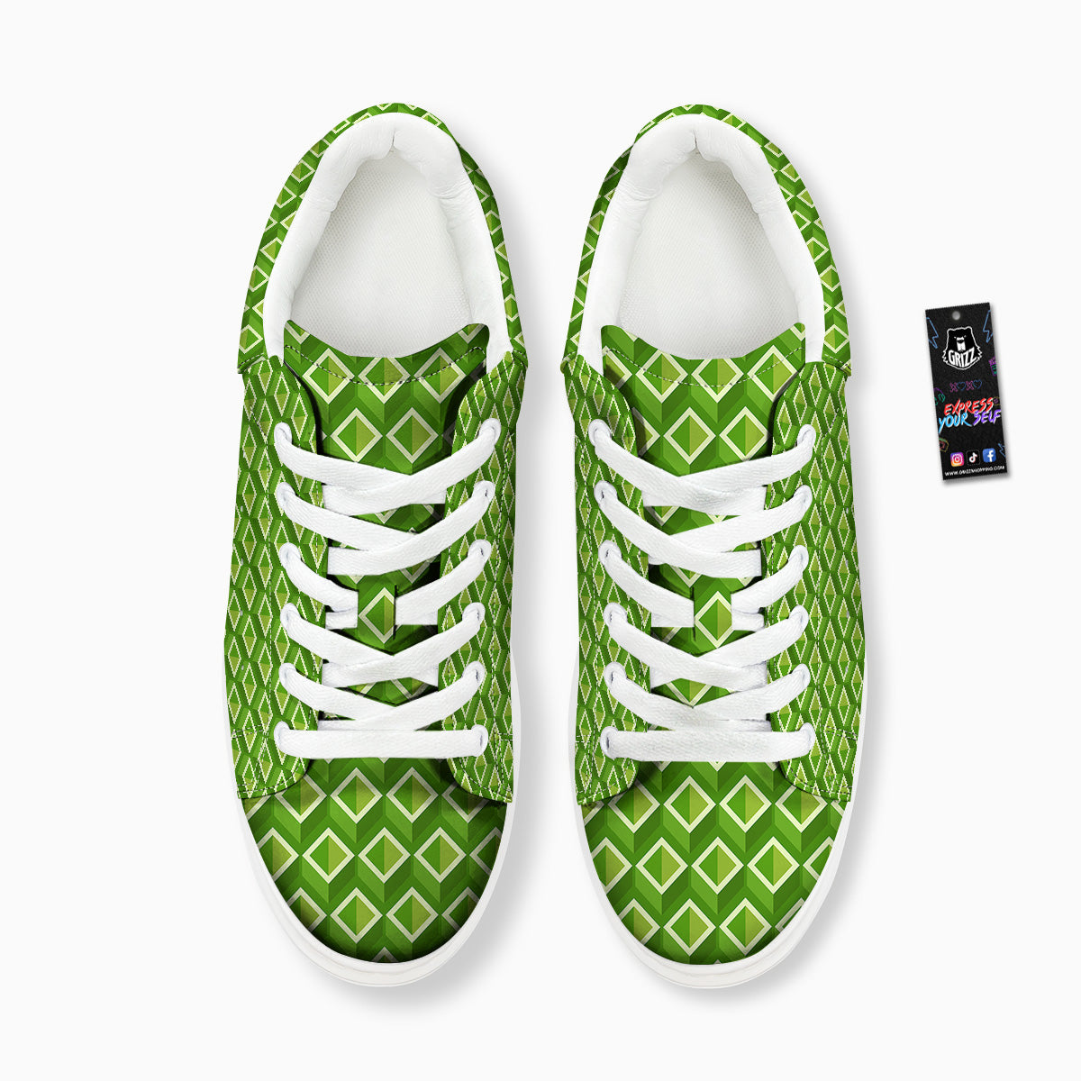 Geometric 3D Bamboo Print Pattern Platform Shoes-grizzshop