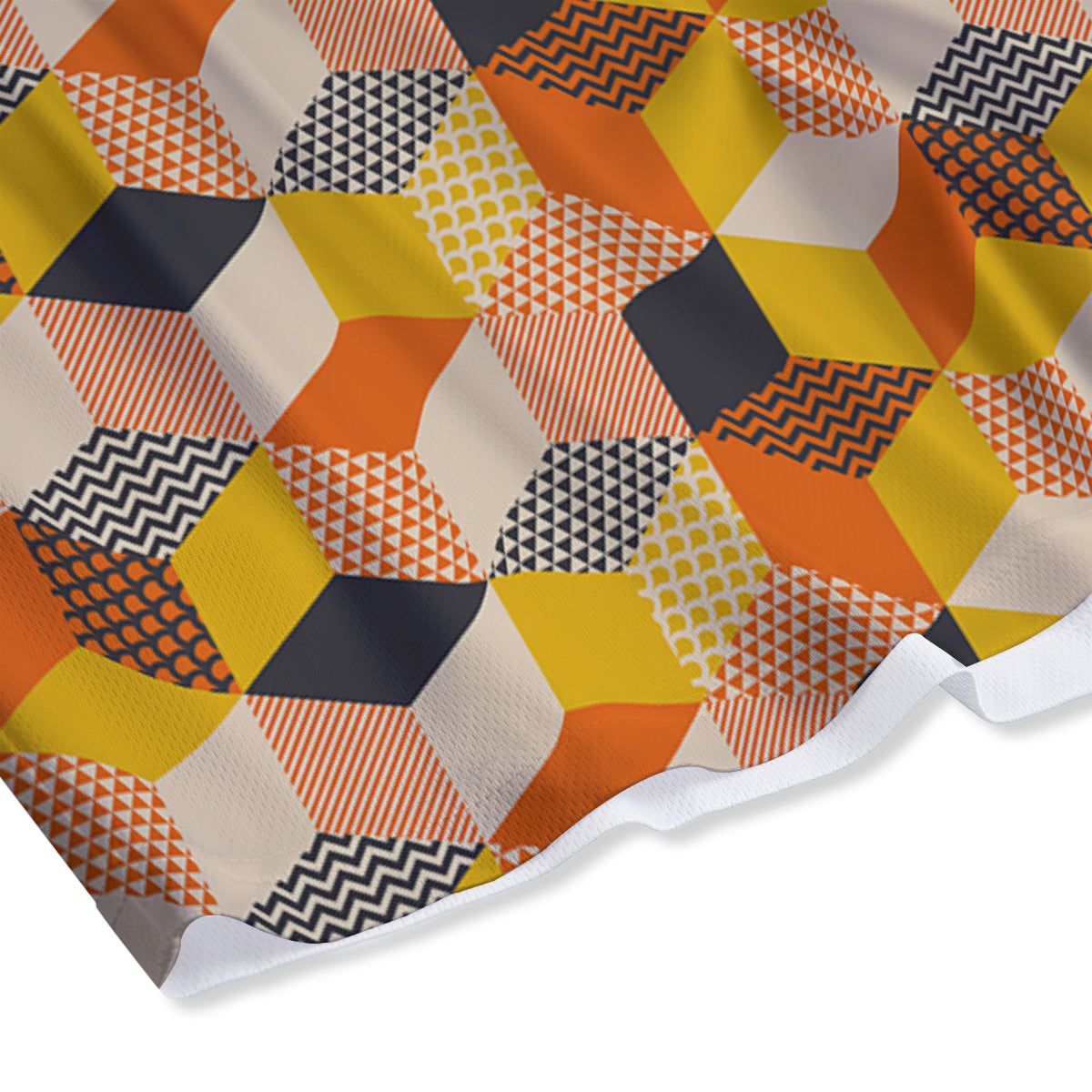 Geometric 60s Print Pattern Mesh Shorts-grizzshop