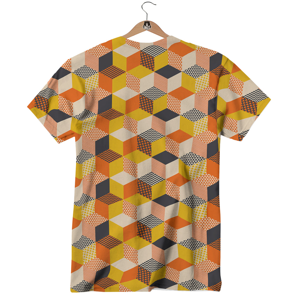 Geometric 60s Print Pattern T-Shirt-grizzshop