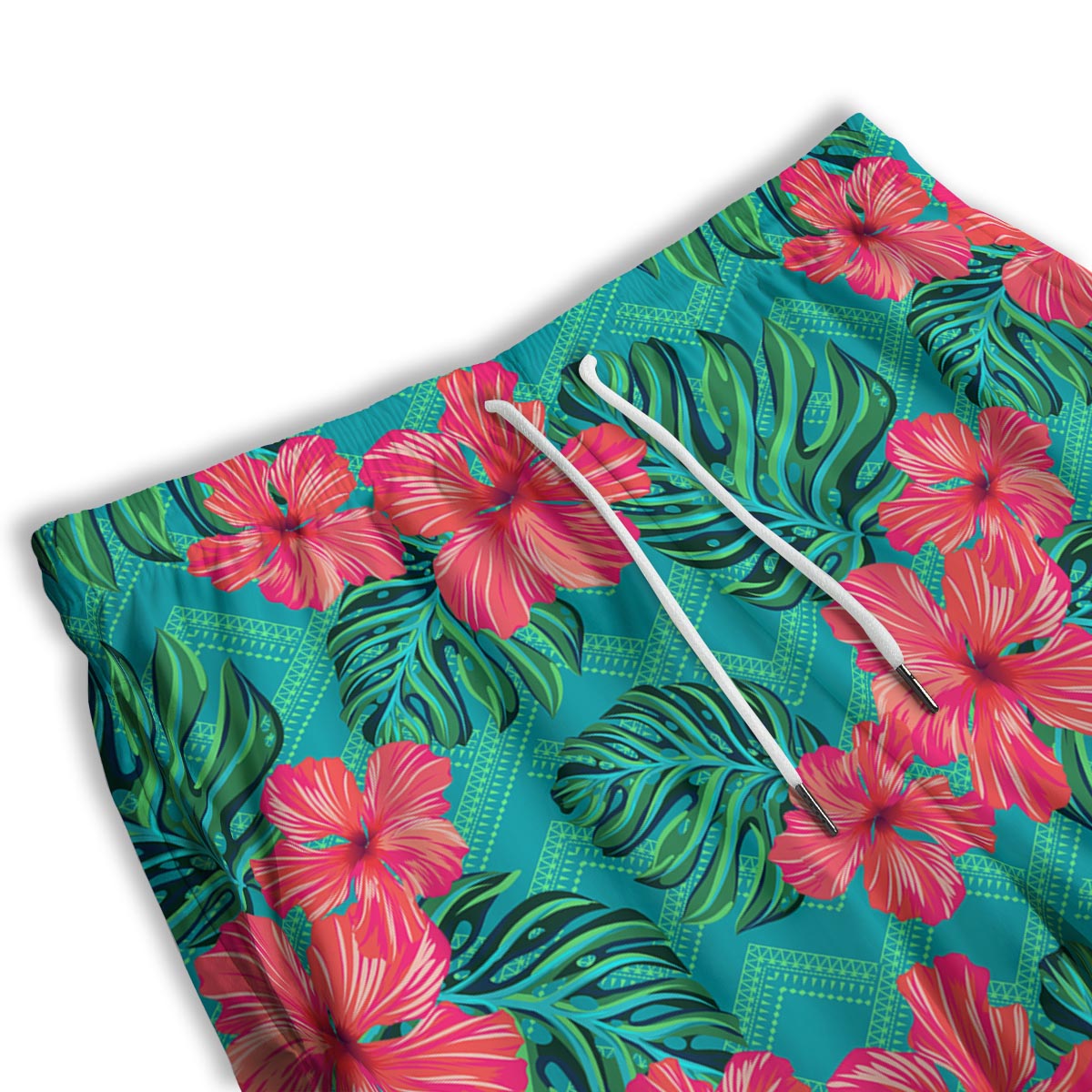 Geometric Aztec Tropical Print Pattern Men's Athletic Shorts