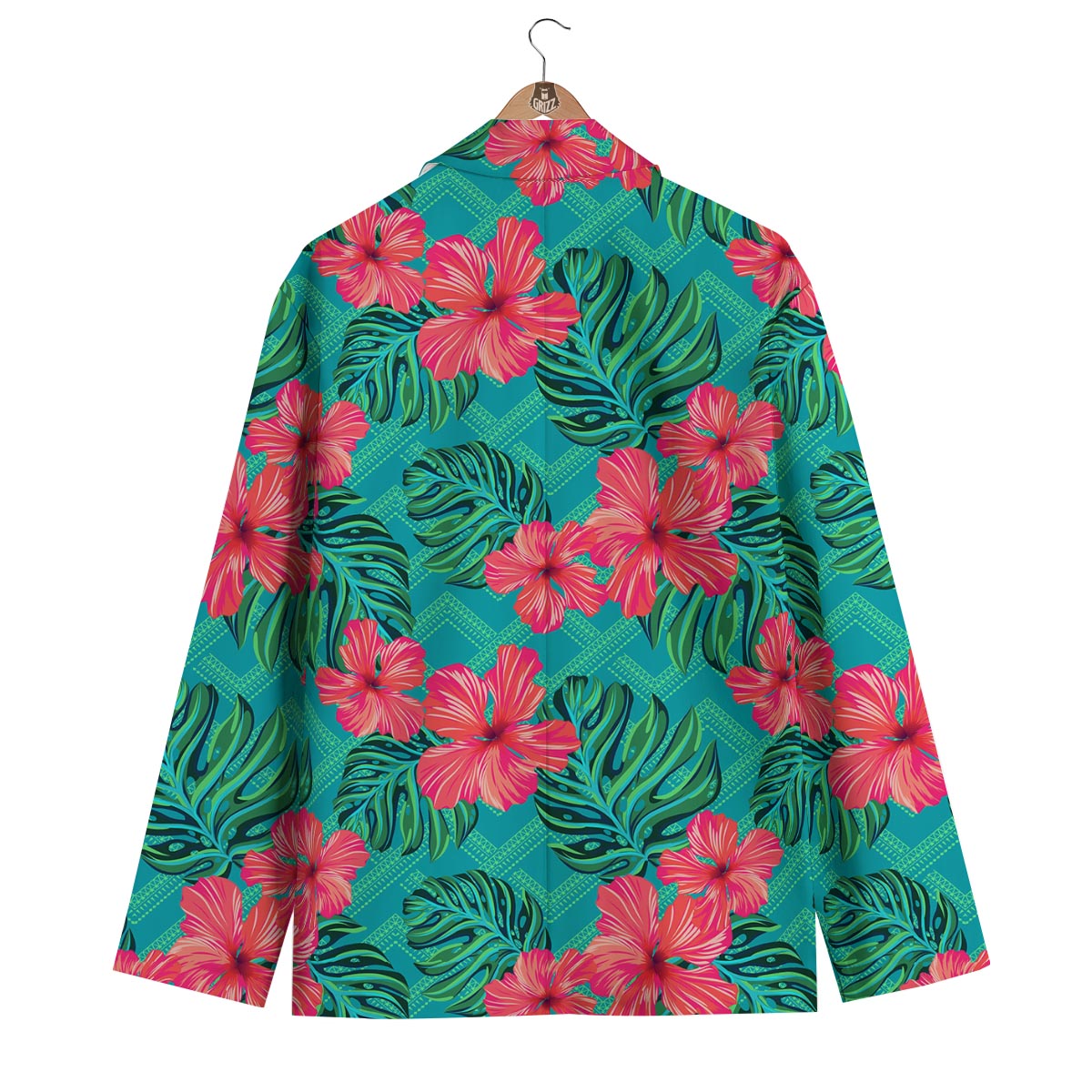 Geometric Aztec Tropical Print Pattern Men's Blazer-grizzshop