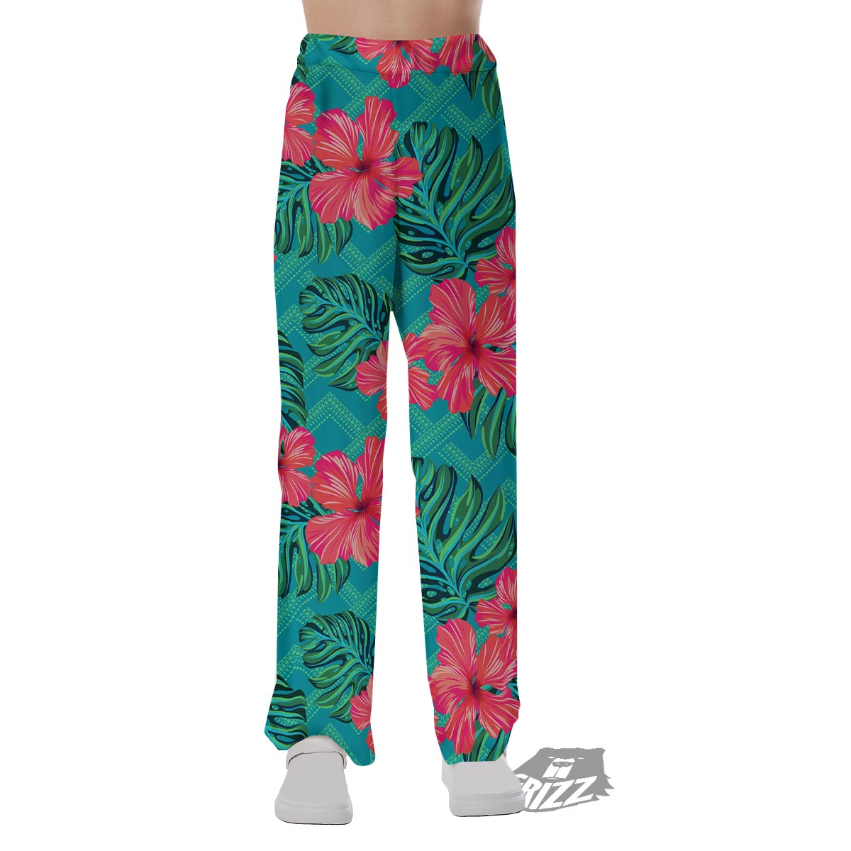 Geometric Aztec Tropical Print Pattern Pajama Pants-grizzshop