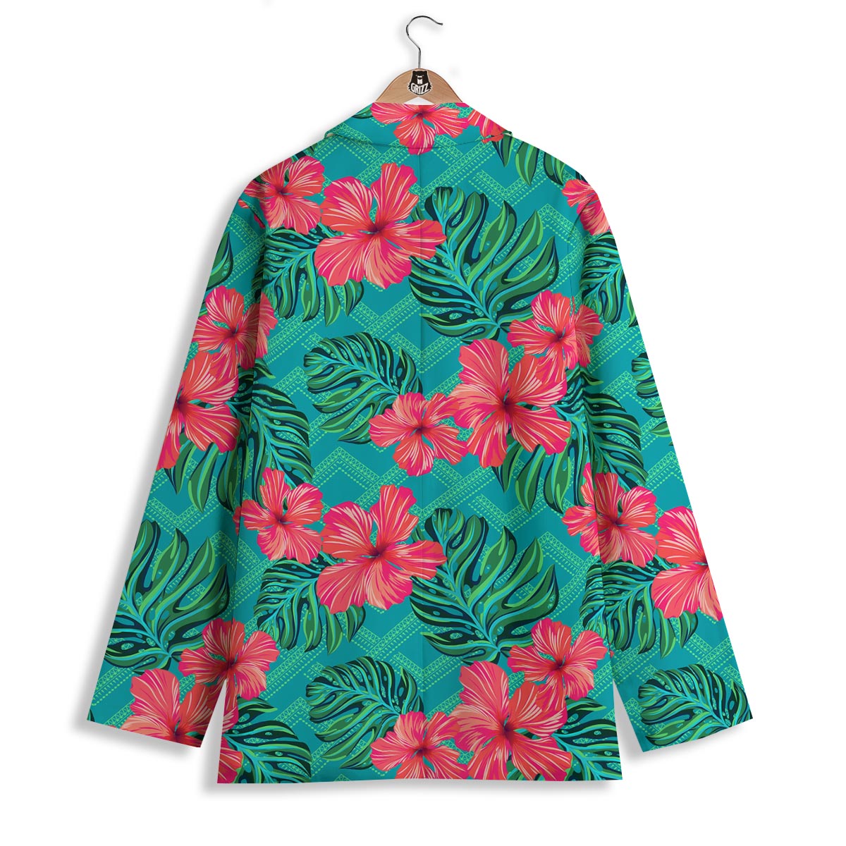 Geometric Aztec Tropical Print Pattern Women's Blazer-grizzshop