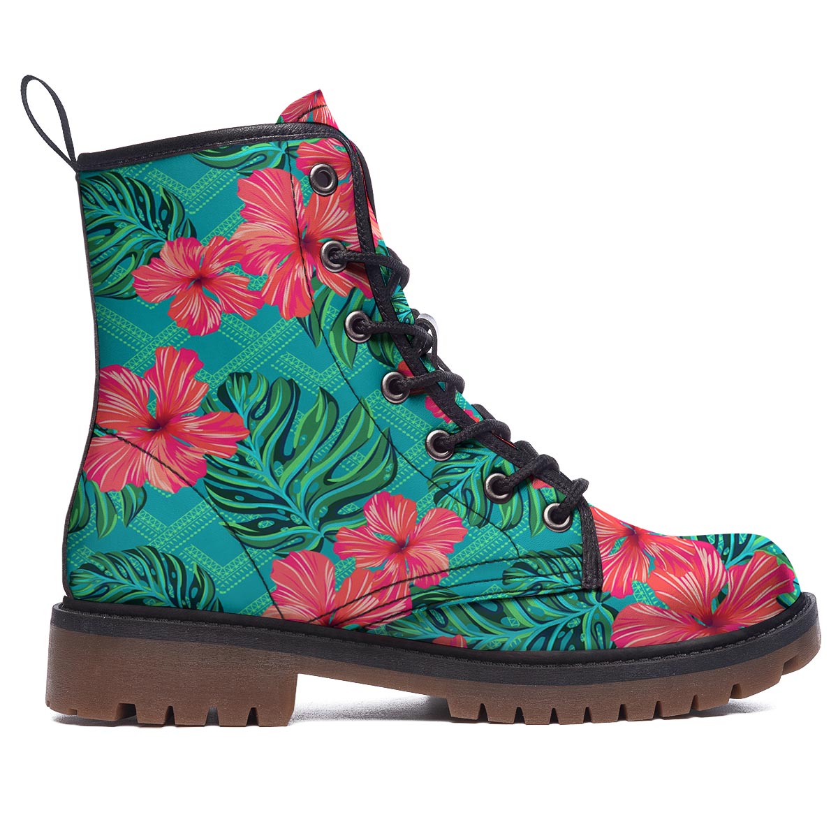 Geometric Aztec Tropical Print Pattern Work Boots-grizzshop