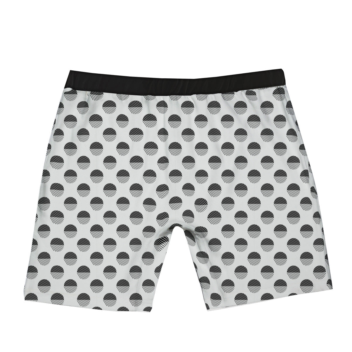 Geometric Black And White Polka Dots Print Pattern Boxer Briefs-grizzshop