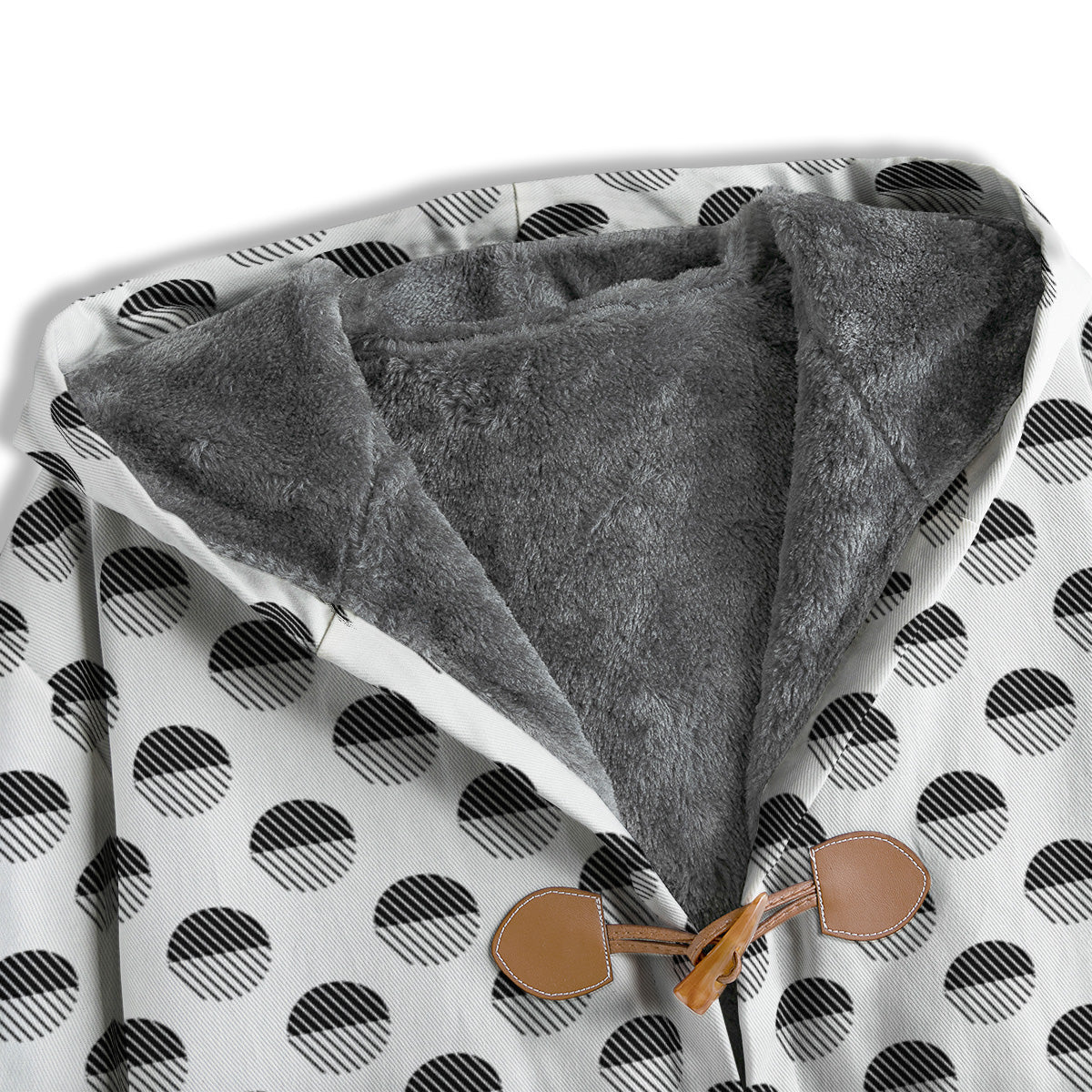 Geometric Black And White Polka Dots Print Pattern Men's Windbreaker Jacket-grizzshop