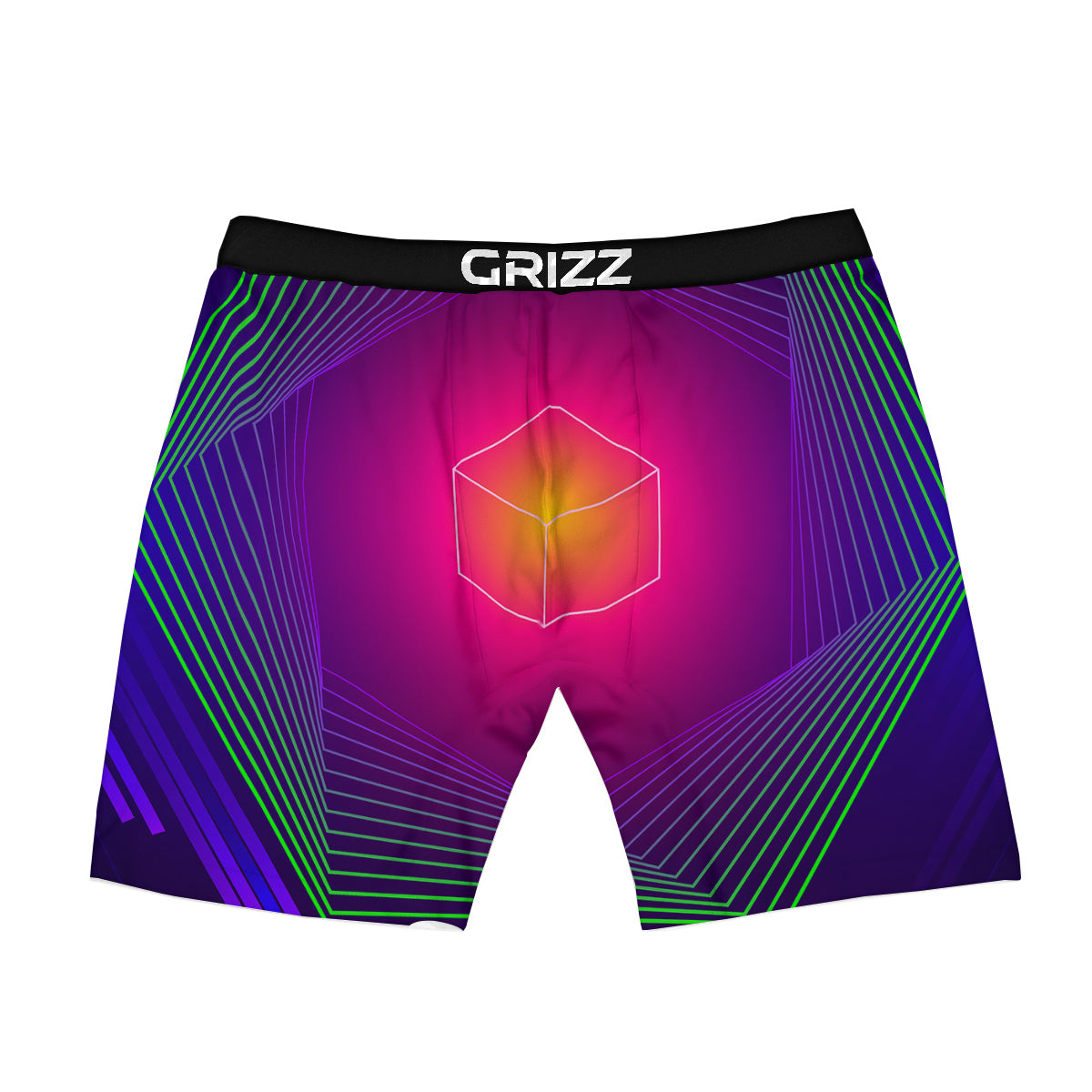 Geometric EDM Colorful Print Boxer Briefs-grizzshop